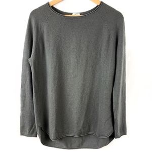 Vince Grey Wool & Cashmere Blend Shirttail Sweater